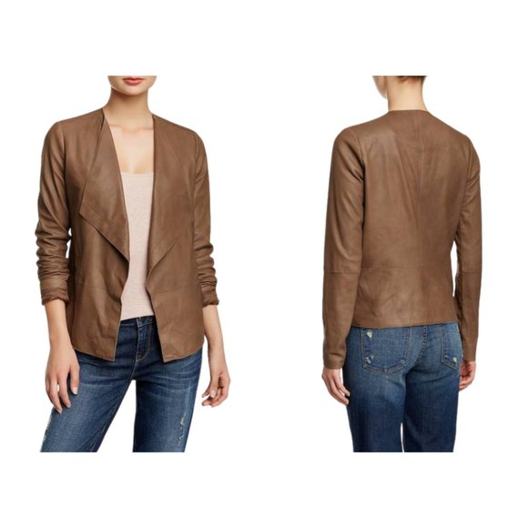 Brand New Vince Genuine Leather Jacket - Size S - Picture 2 of 5